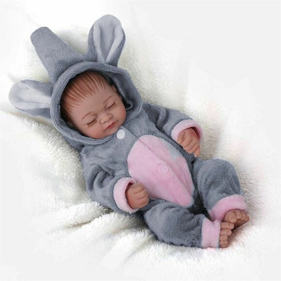 Realistic Newborn Reborn Baby Dolls Lifelike Full Body Vinyl Silicone Girl Doll - Picture 4 of 5